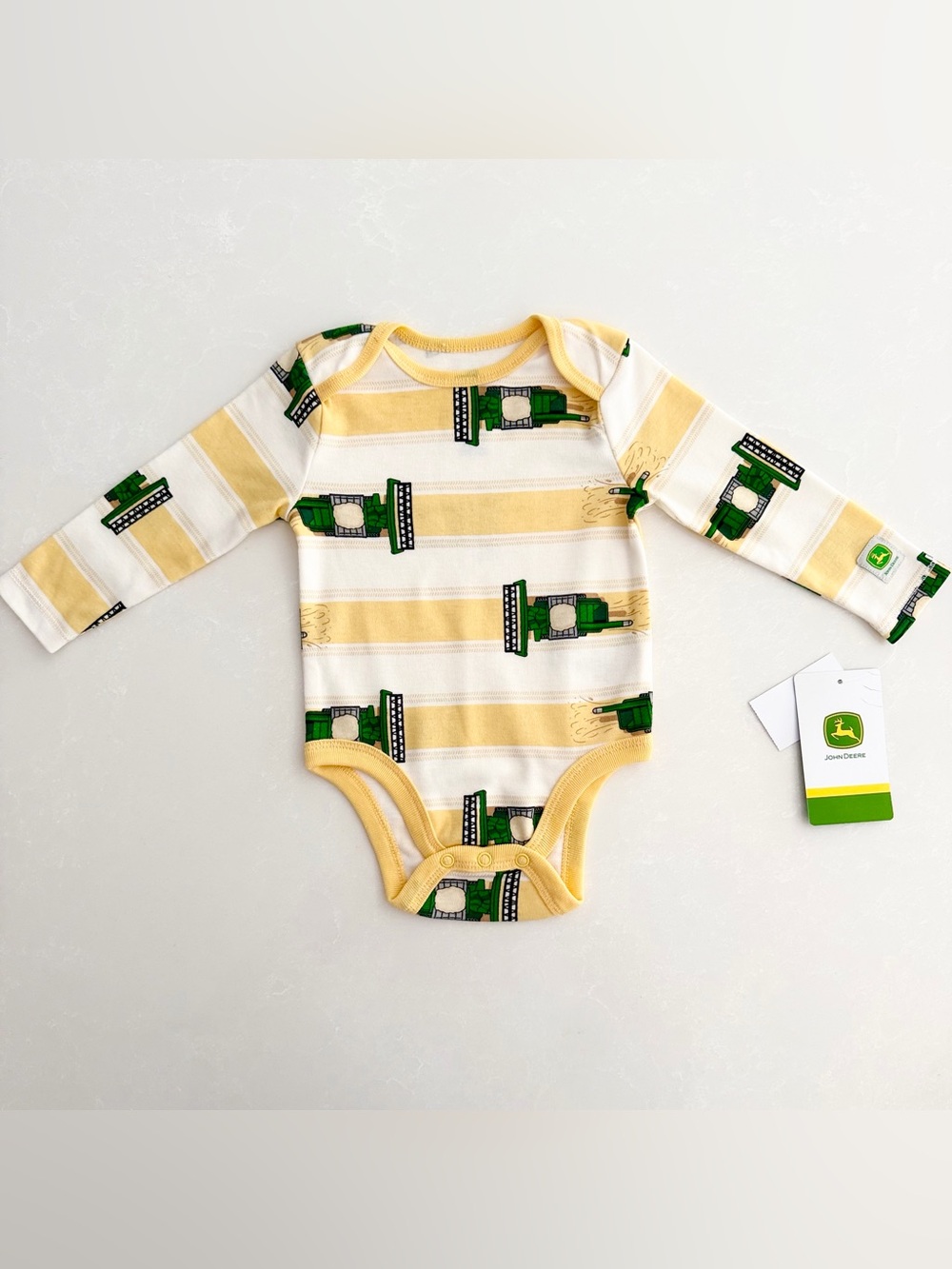 John Deere Baby Long-Sleeve Bodysuit • Size 3-6M (BNWT)